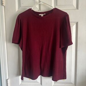 Burgundy Timing Knit Top